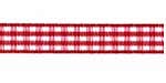 Gingham Red 3/8" 